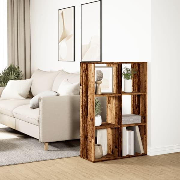 vidaXL bogreol/rumdeler 69,5x29x103,5 cm konstrueret træ antikt træ