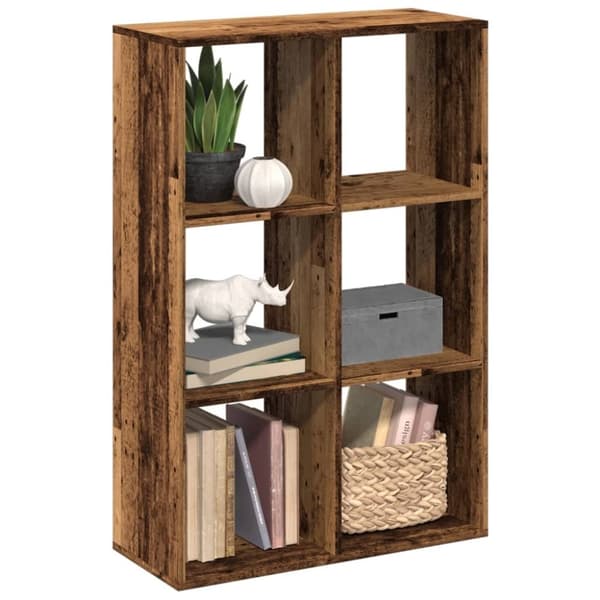 vidaXL bogreol/rumdeler 69,5x29x103,5 cm konstrueret træ antikt træ