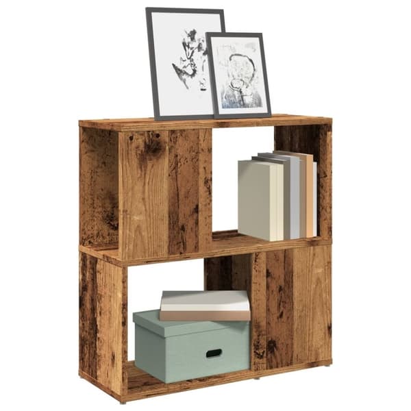 vidaXL Kirjahylly vanhaa puuta 60x24x63 cm lastulevy
