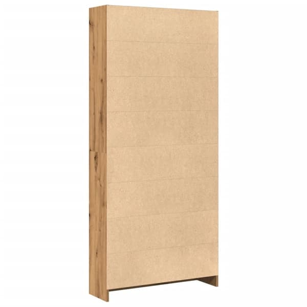 vidaXL bogreol 80x24x176 cm konstrueret træ egetræsfarvet