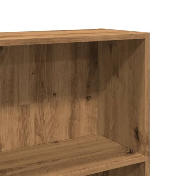 vidaXL bogreol 80x24x176 cm konstrueret træ egetræsfarvet