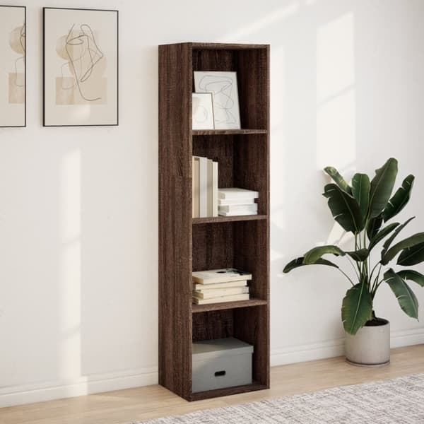 vidaXL bogreol 40x30x152 cm konstrueret træ brun egetræsfarve