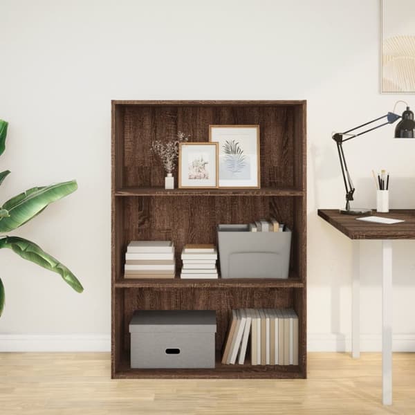 vidaXL Kirjahylly ruskea tammi 80x30x114 cm tekninen puu