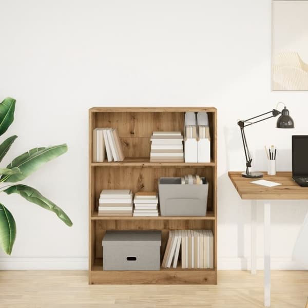 vidaXL Bokhylle artisan eik 80x24x109 cm konstruert tre