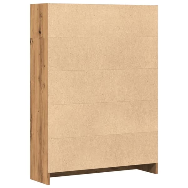 vidaXL Bokhylle artisan eik 80x24x109 cm konstruert tre