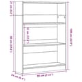Miniatyrbilde 10 av 11: vidaXL Bokhylle artisan eik 80x24x109 cm konstruert tre