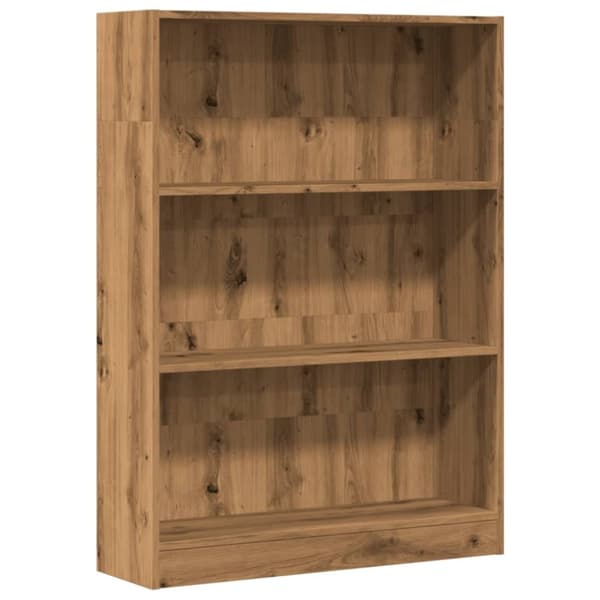 vidaXL Bokhylle artisan eik 80x24x109 cm konstruert tre