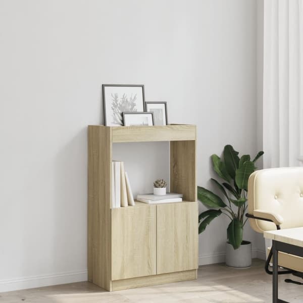 vidaXL Highboard sonoma eik 63x33x100 cm konstruert tre