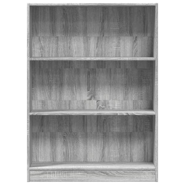 vidaXL Kirjahylly harmaa Sonoma 80x24x109 cm tekninen puu