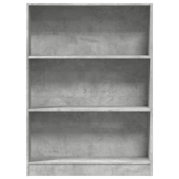 vidaXL Bokhylla betonggrå 80x24x109 cm konstruerat trä