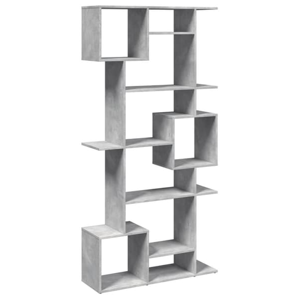 vidaXL Kirjahylly betoninharmaa 92x29x188 cm lastulevy