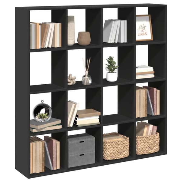 vidaXL bogskab 137,5x29x137,5 cm konstrueret træ sort