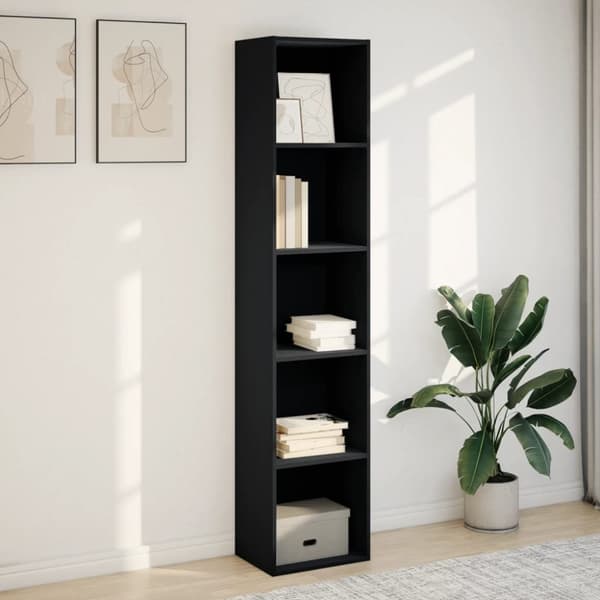 vidaXL bogreol 40x30x189 cm konstrueret træ sort