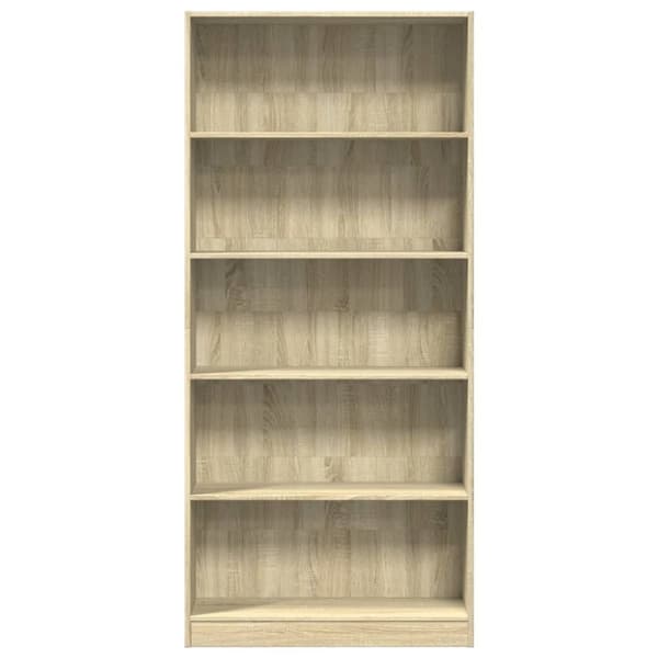 vidaXL bogreol 80x24x176 cm konstrueret træ sonoma-eg