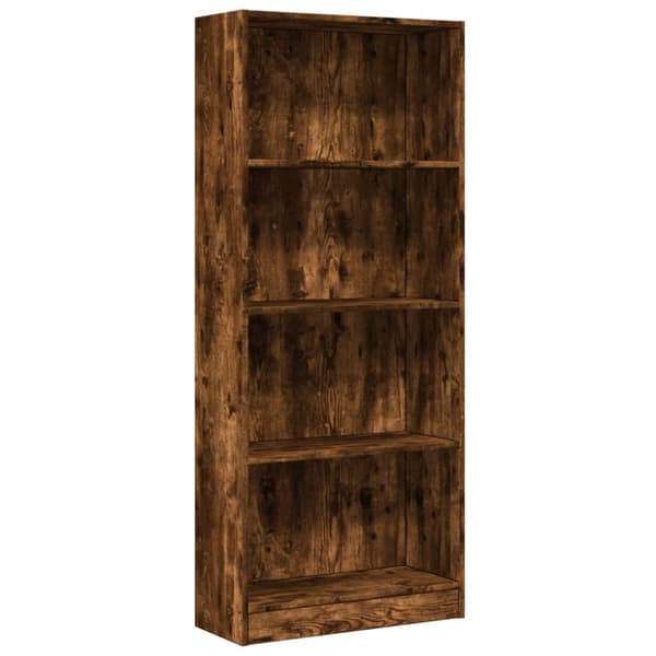 vidaXL Kirjahylly savutammi 60x24x143 cm tekninen puu