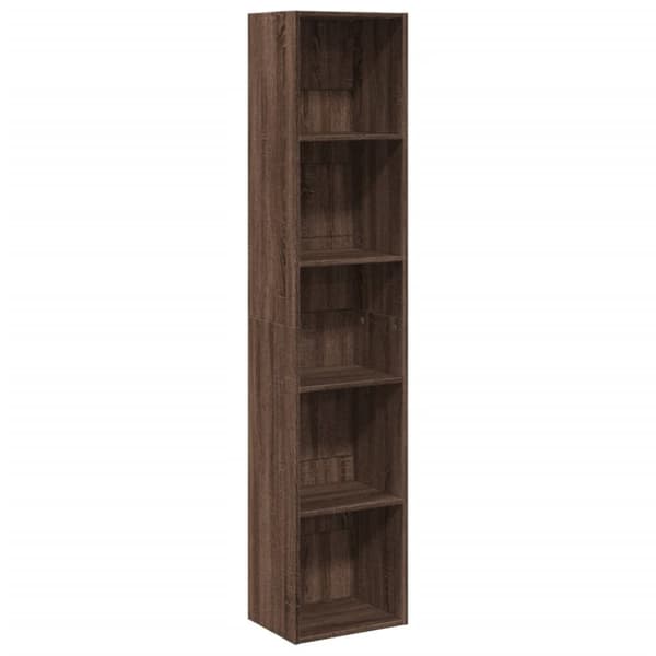 vidaXL bogreol 40x30x189 cm konstrueret træ brun egetræsfarve