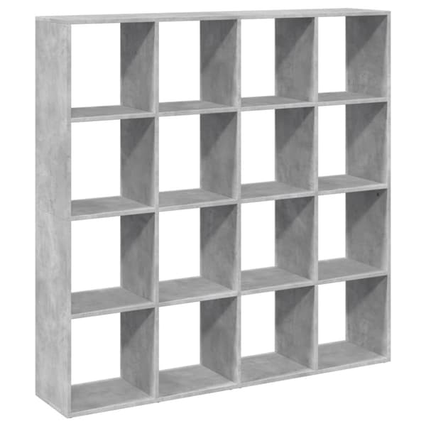 vidaXL Kirjahylly betoninharmaa 137,5x29x137,5 cm tekninen puu