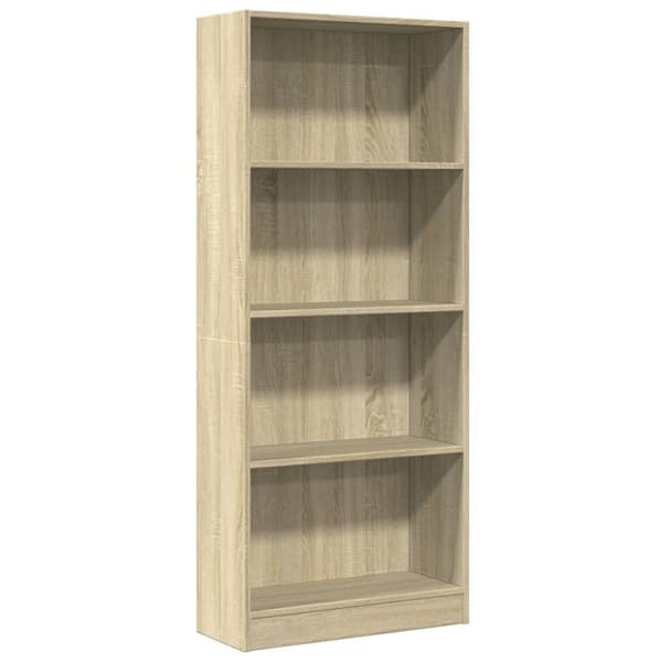vidaXL Bokhylle sonoma eik 60x24x143 cm konstruert tre