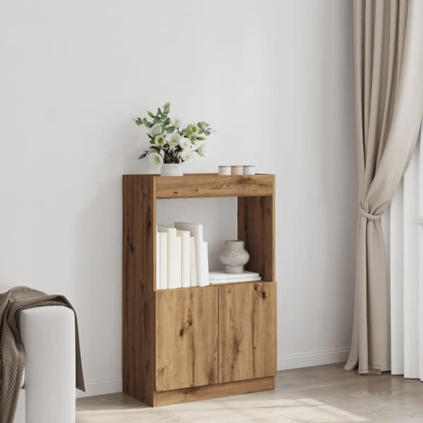 vidaXL Highboard artisan eik 63x33x100 cm konstruert tre