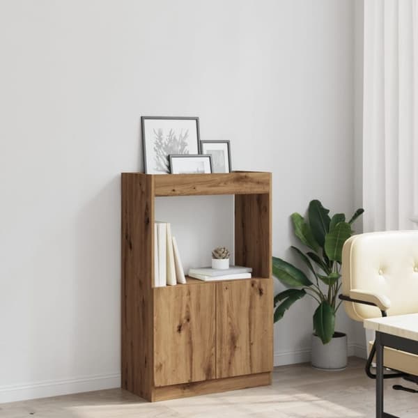 vidaXL Highboard artisan eik 63x33x100 cm konstruert tre