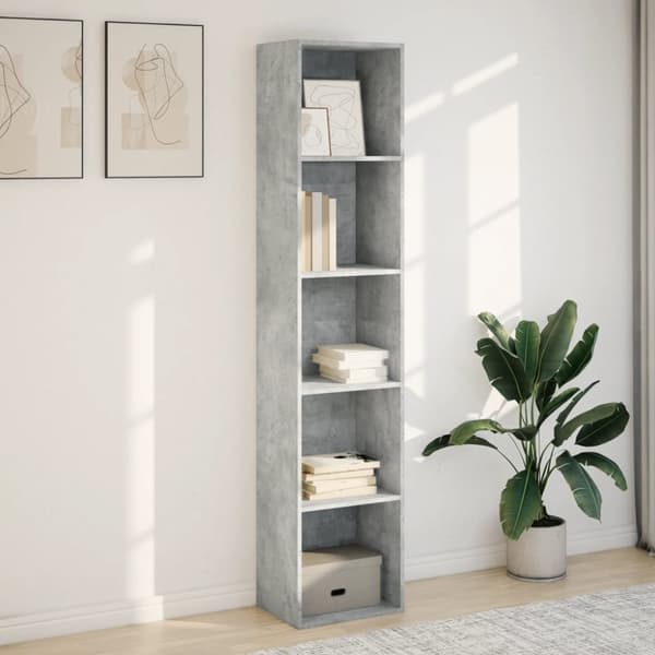 vidaXL bogreol 40x30x189 cm konstrueret træ betongrå