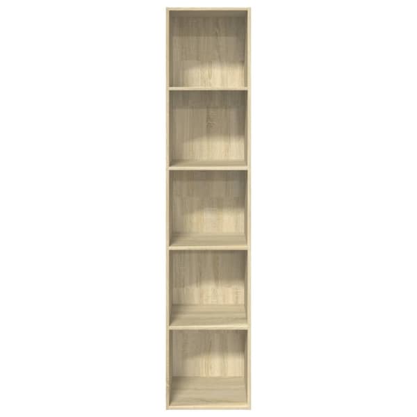 vidaXL Bokhylle sonoma eik 40x30x189 cm konstruert tre