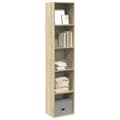 Miniatyrbilde 2 av 11: vidaXL Bokhylle sonoma eik 40x30x189 cm konstruert tre