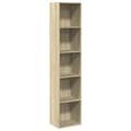 Miniatyrbilde 1 av 11: vidaXL Bokhylle sonoma eik 40x30x189 cm konstruert tre