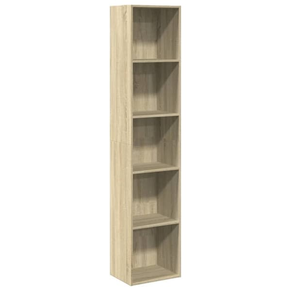 vidaXL Bokhylle sonoma eik 40x30x189 cm konstruert tre