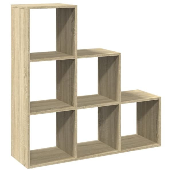 vidaXL bogreol/rumdeler 99x29x99cm 3niveauer konstrueret træ sonoma-eg