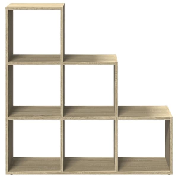 vidaXL bogreol/rumdeler 99x29x99cm 3niveauer konstrueret træ sonoma-eg