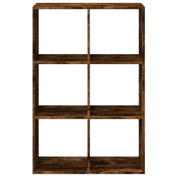 vidaXL bogreol/rumdeler 69,5x29x103,5 cm konstrueret træ røget eg