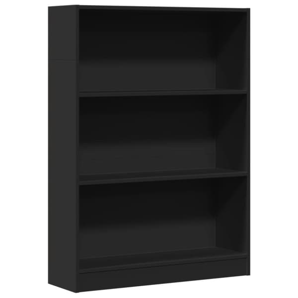 vidaXL Bokhylle svart 80x24x109 cm konstruert tre