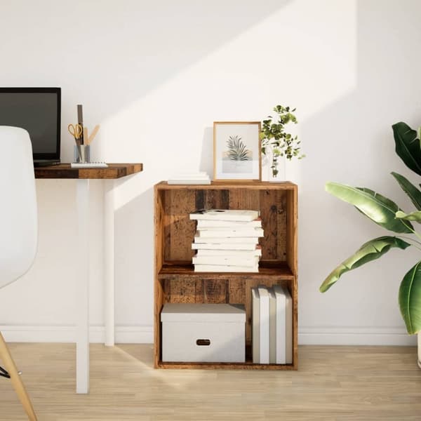 vidaXL bogreol 60x30x77 cm konstrueret træ gammelt trælook