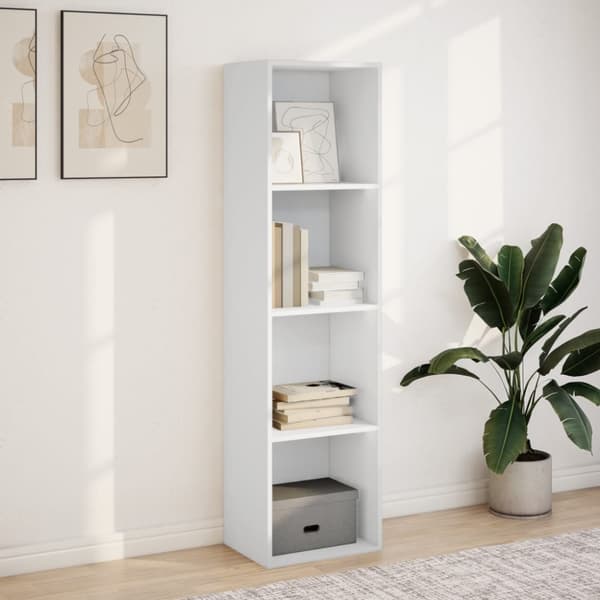 vidaXL bogreol 40x30x152 cm konstrueret træ hvid