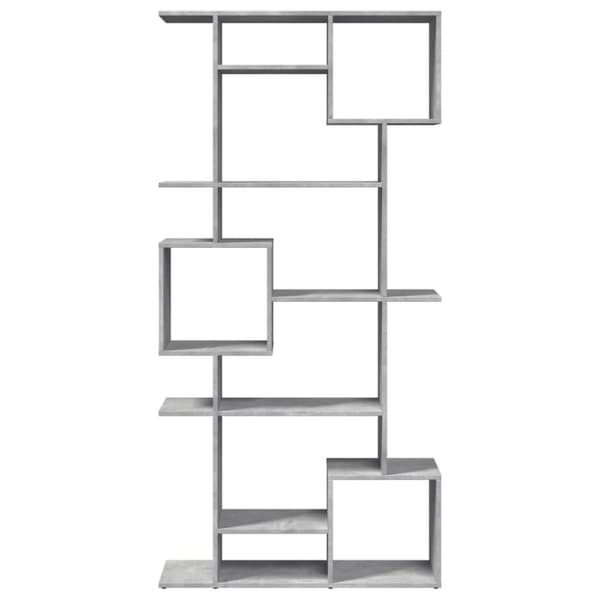 vidaXL Bokhylle betonggrå 92x29x188 cm konstruert tre