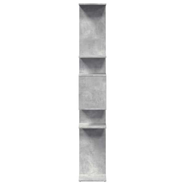 vidaXL Bokhylle betonggrå 92x29x188 cm konstruert tre