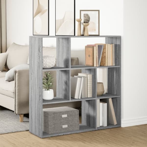 vidaXL bogreol/rumdeler 102x29x103,5 cm konstrueret træ grå sonoma-eg