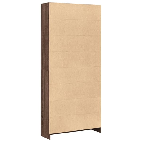 vidaXL Bokhylle brun eik 80x24x176 cm konstruert tre
