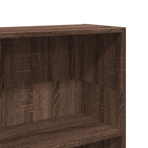 vidaXL Bokhylle brun eik 80x24x109 cm konstruert tre