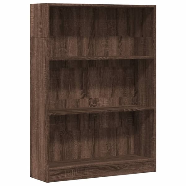 vidaXL Bokhylle brun eik 80x24x109 cm konstruert tre