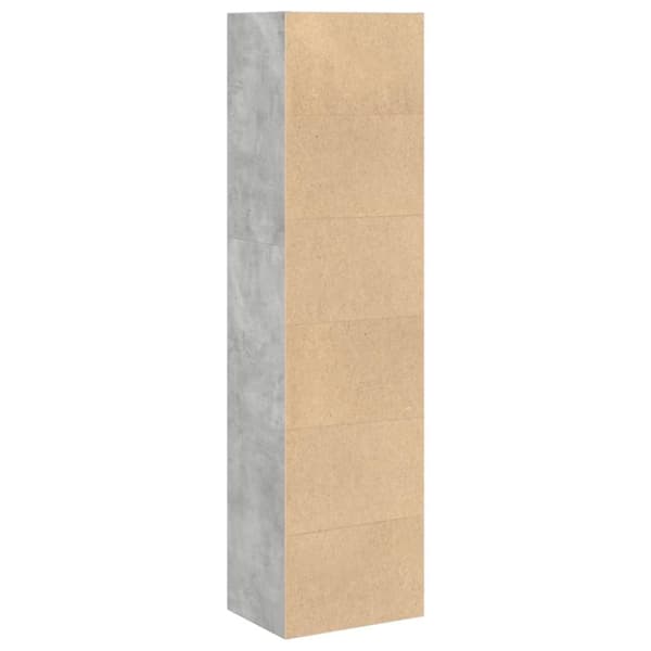 vidaXL Bokhylle betonggrå 40x30x152 cm konstruert tre