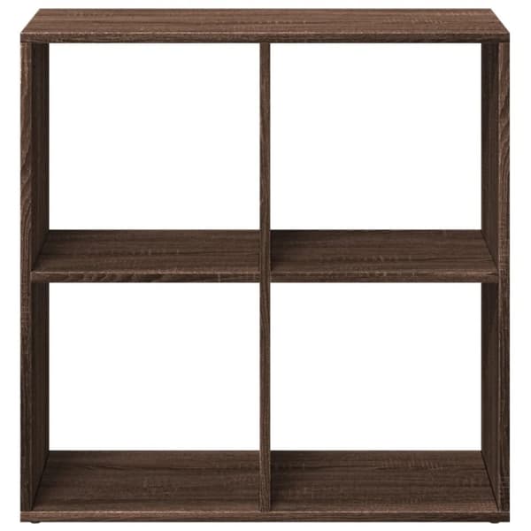 vidaXL bogreol/rumdeler 69,5x29x69,5 cm konstrueret træ brun egetræ