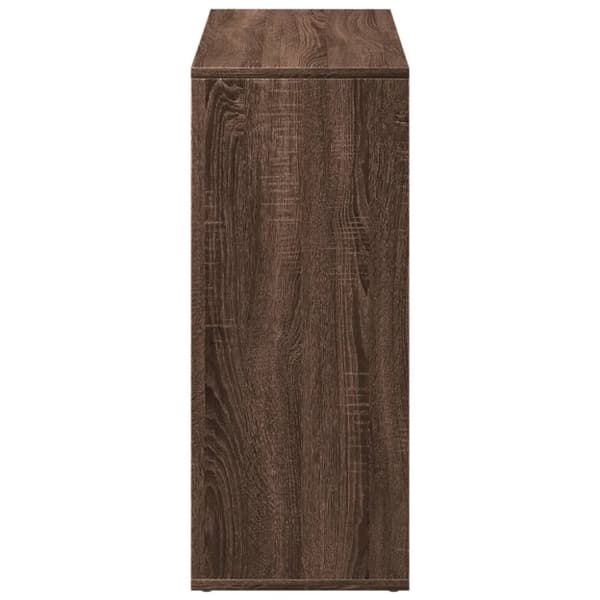 vidaXL bogreol/rumdeler 69,5x29x69,5 cm konstrueret træ brun egetræ