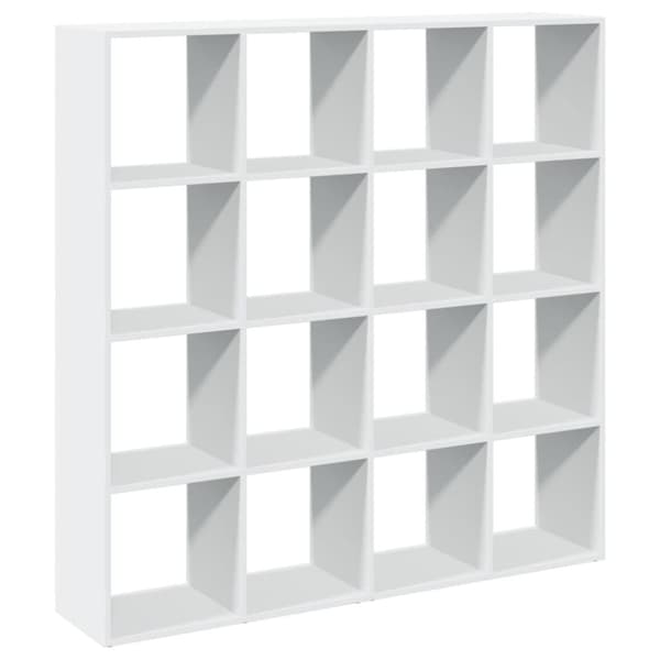 vidaXL Kirjahylly valkoinen 137,5x29x137,5 cm lastulevy