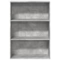 Pikkukuva 5 / 11: vidaXL Kirjahylly betoninharmaa 80x30x114 cm tekninen puu