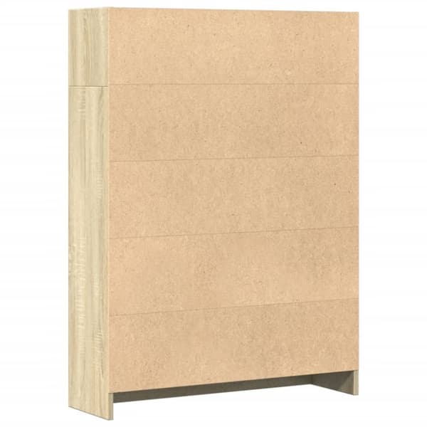 vidaXL bogreol 80x24x109 cm konstrueret træ sonoma-eg