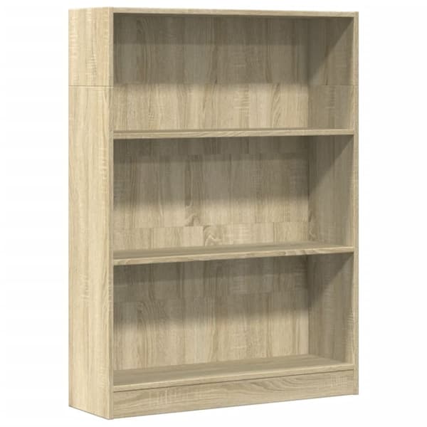 vidaXL bogreol 80x24x109 cm konstrueret træ sonoma-eg