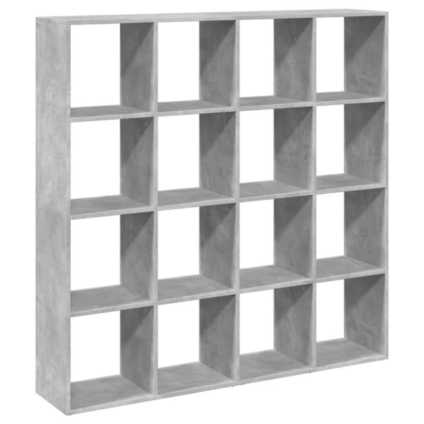 vidaXL Bokhylle betonggrå 137,5x29x137,5 cm konstruert tre