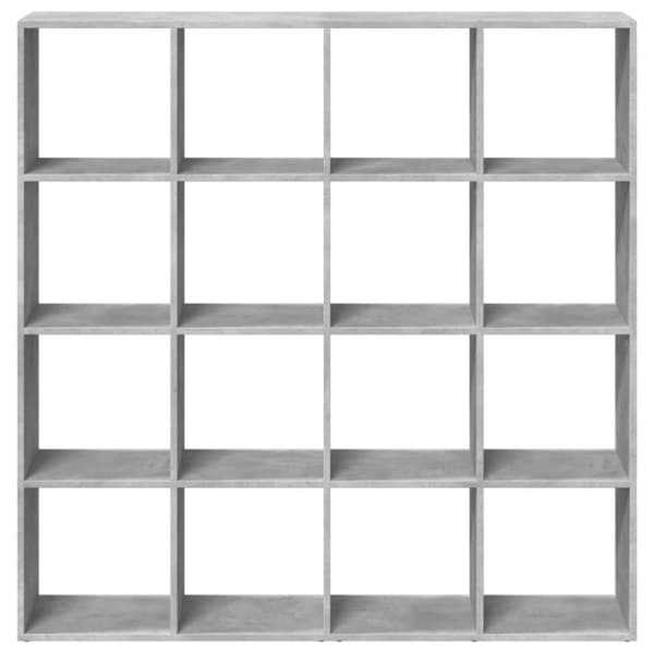 vidaXL Bokhylle betonggrå 137,5x29x137,5 cm konstruert tre
